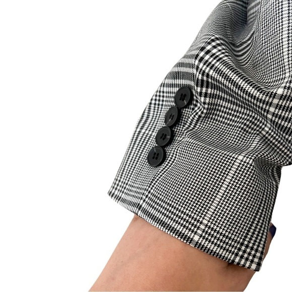 NWT HELLESSY Hellessy Hambro B/W Belted Midi Double-Breasted Blazer Jacket Sz 6 - Picture 5 of 12